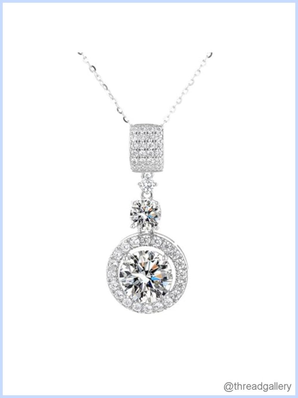 14K Gold VVS1 Diamond Pendant Necklace Round 5ct